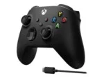Manette sans Fil Xbox et PC Carbon Black + Cable USB C – vue 3