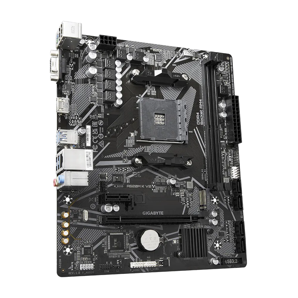 carte mère Gigabyte A520M-K V2 rev 1.1 – vue 2