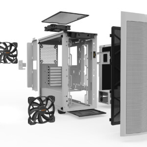 pc gamer Be Quiet! Pure Base 500DX Blanc – vue 2