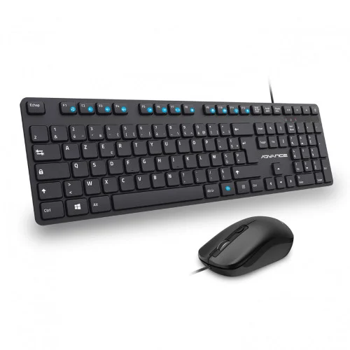 Pack 2en1 (Clavier/Souris) sans fil Advance WorkMate Plus