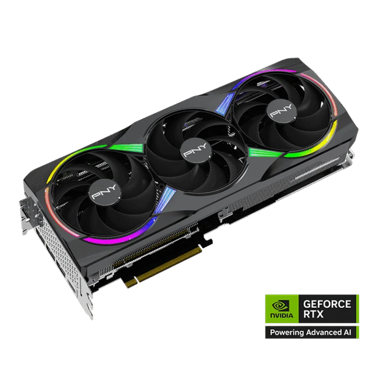 carte graphique PNY RTX 5080 16GB Overclocked Triple Fan – vue 2