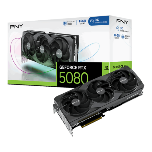 carte graphique PNY RTX 5080 16GB Overclocked Triple Fan