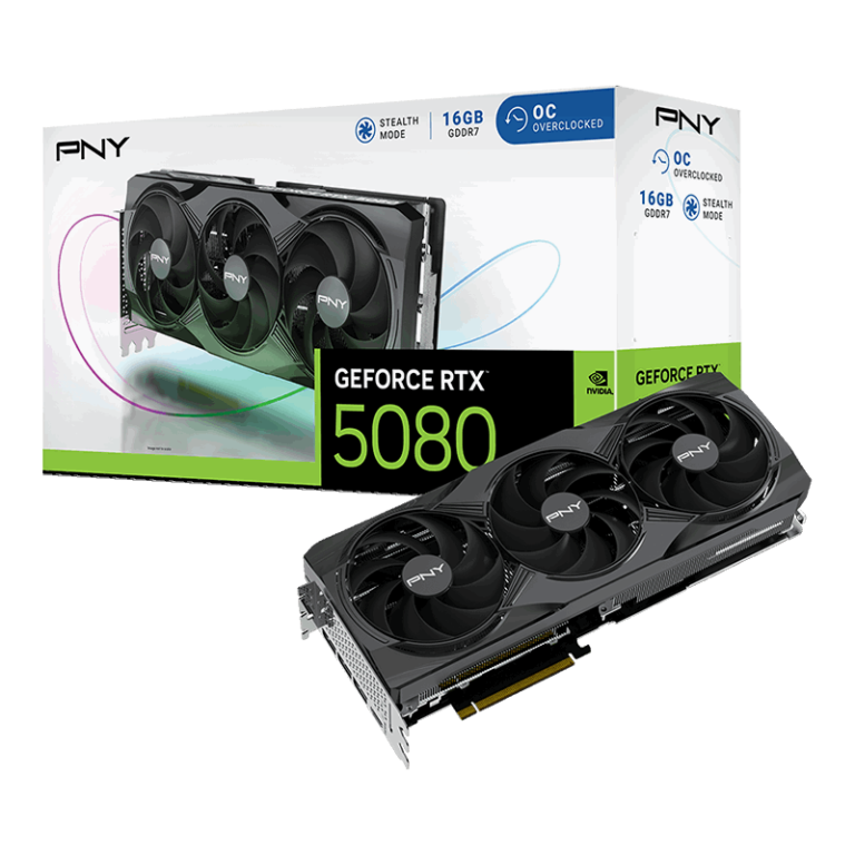 carte graphique PNY RTX 5080 16GB Overclocked Triple Fan