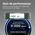 Crucial E100 1TO SSD M.2 NVME