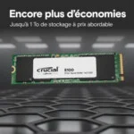 Crucial E100 1TO SSD M.2 NVME