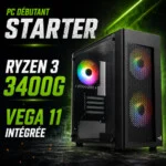 pc gamer PC e-sport Starter – Ryzen 3 3400G / Vega 8 / 16 Go / 500 Go SSD