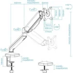 Support écran à fixer Tooq 17-32" – vue 2