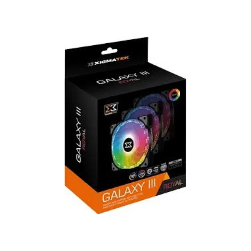 Xigmatek Galaxy 3 Royal Pack de 3 ventilateurs avec Hub et télécommande