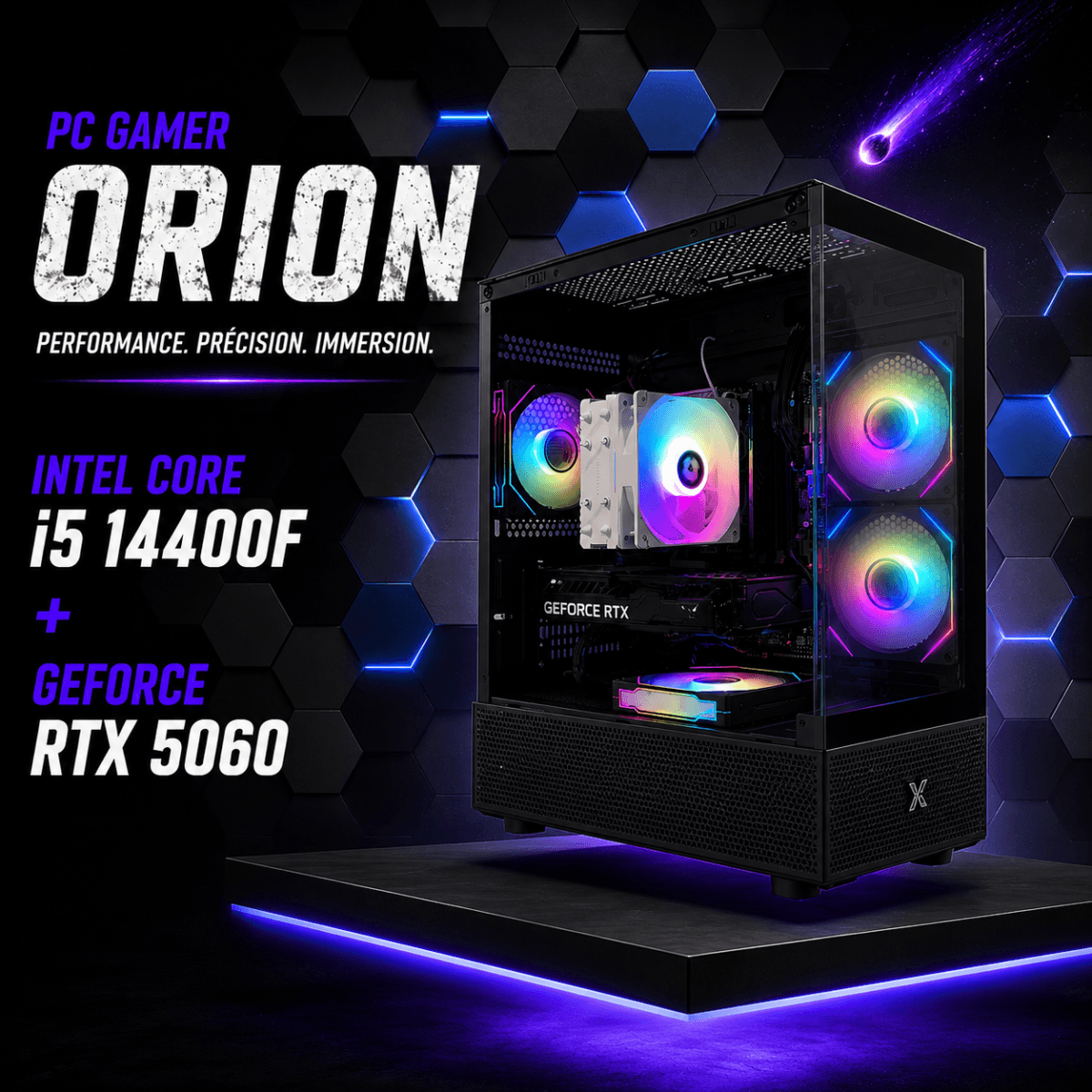 PC Gamer Orion - Intel i5 14400F + RTX 5060-16Go RAM -1To SSD