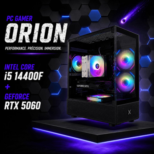 PC Gamer Orion - Intel i5 14400F + RTX 5060-16Go RAM -1To SSD